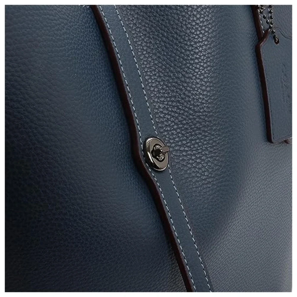COACH Polished Pebbled Leather Market Tote - Picture 6 of 10